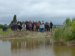 La première mare inaugurée à Montoison